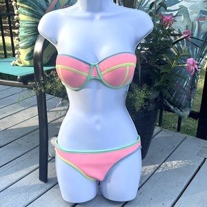 Triangl bikini pink
